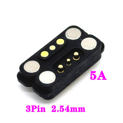 Magnetic Pogo Pin Connector - 5A Waterproof High-Current Spring Probe Male Female DC Charging Connector, 2/3/4/5/6/7/8 Pin