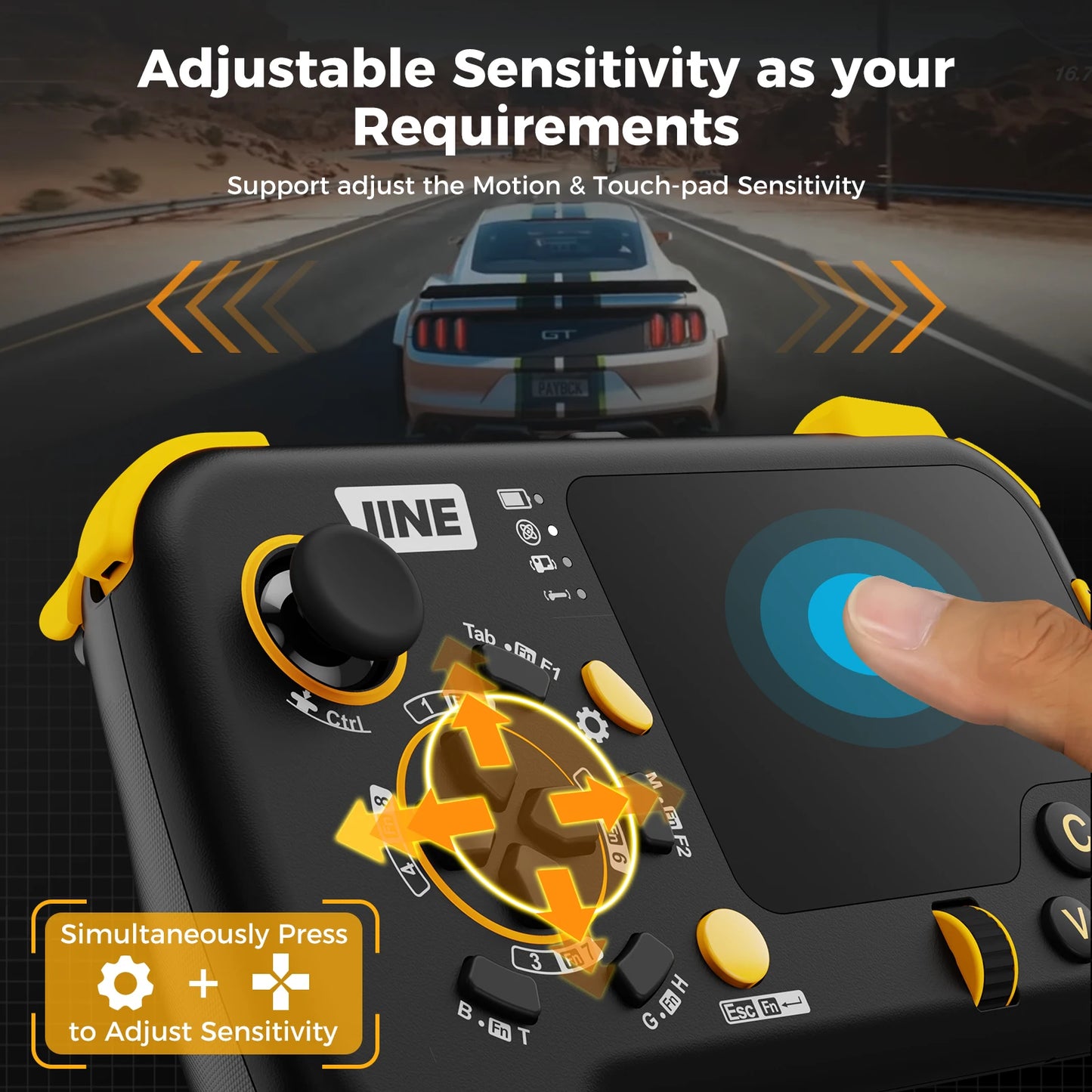 IINE Upgrade Wireless Mouse-Pad Controller – Keyboard and Mouse Combo with Touchpad