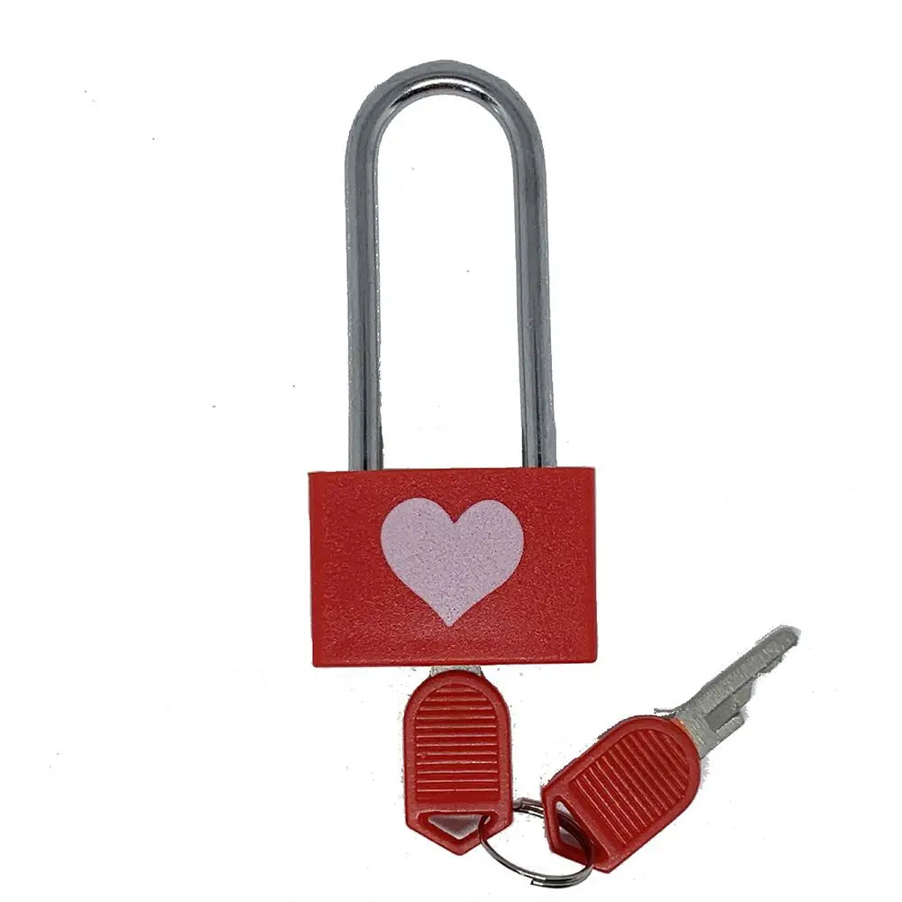 Modern Minimalist Anti-Theft ABS Locker Padlock – Love Lock for Valentine's Day and Couple's Long Handle Security Lock