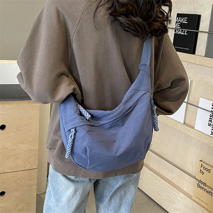 New Nylon Fabric Shoulder Bag – High Capacity Women's Crossbody Messenger Bag, Versatile & Leisure Hobo