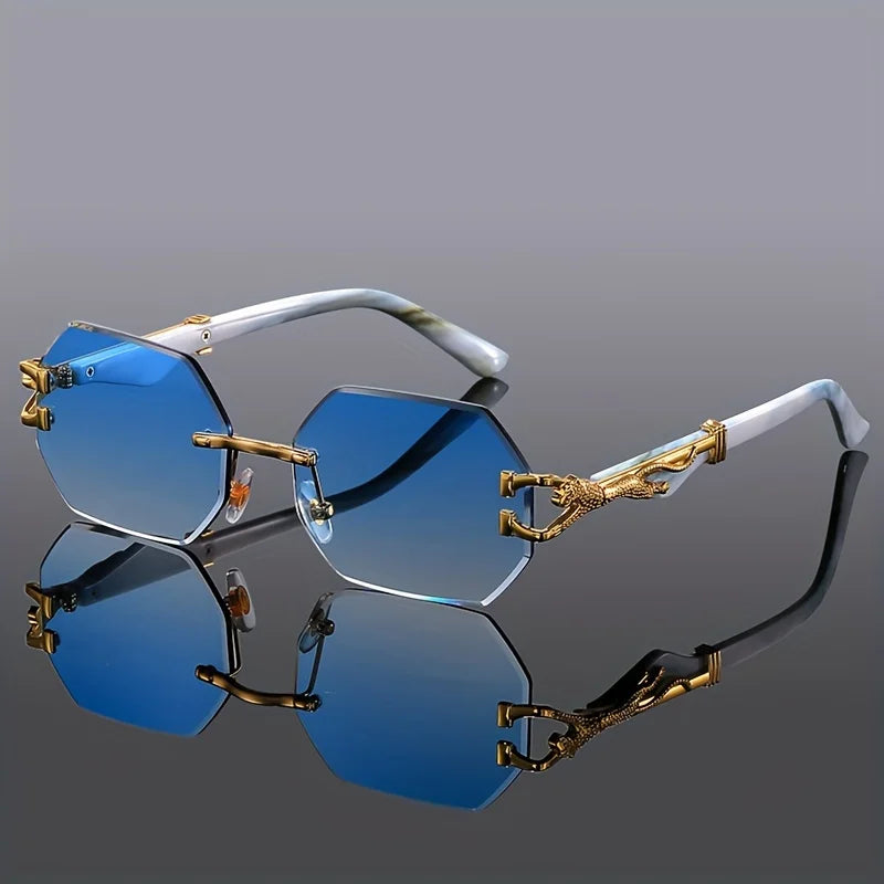 2025 Geometric Leopard Print Sport Sunglasses for Women – Lightweight Durable Streetwear Fashion UV Protection Glasses