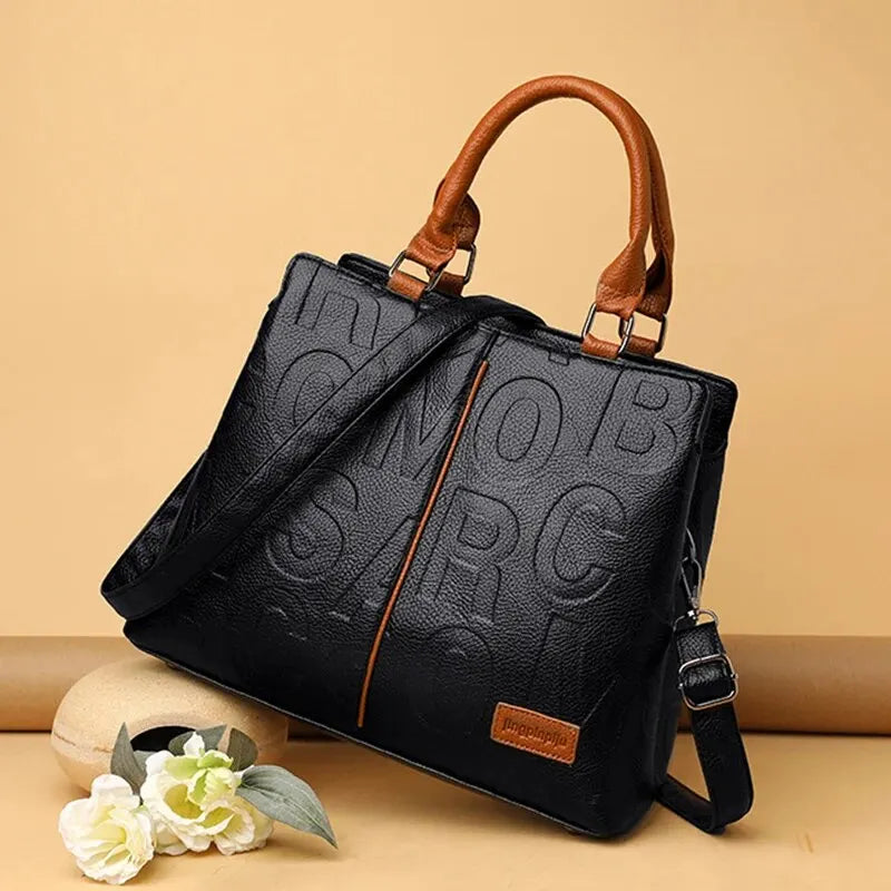 PU Leather Women’s Shoulder Crossbody Bag – Luxury Casual Large Capacity Travel Handbag
