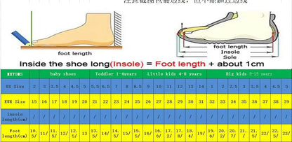 New Kids Sports Shoes - Non-Slip Breathable Lace-Up & Hook and Loop Casual Sneakers, Lightweight Soft Sole