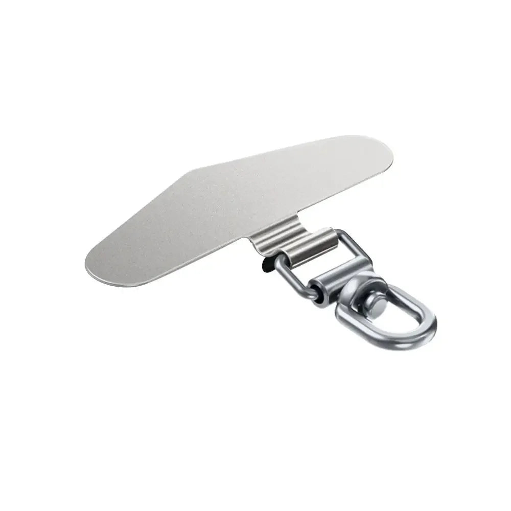 360° Rotatable Stainless Steel Phone Lanyard Clip Patch – Ultra-Thin Self-Adhesive Mobile Phone Tether Tab Holder for Case Strap Attachment