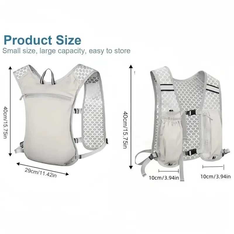 Lightweight Running Hydration Vest Backpack – Marathon Hiking Cycling Chest Pack with Phone Pocket