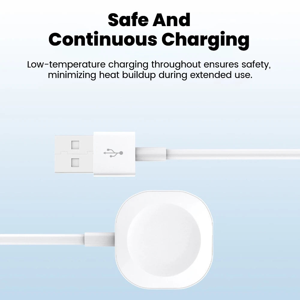 1M Magnetic Apple Watch Charger Cable - USB and Type-C Charging Cable for Apple Watch Series 2–11, SE and Ultra