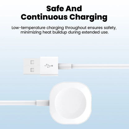 1M Magnetic Apple Watch Charger Cable - USB and Type-C Charging Cable for Apple Watch Series 2–11, SE and Ultra
