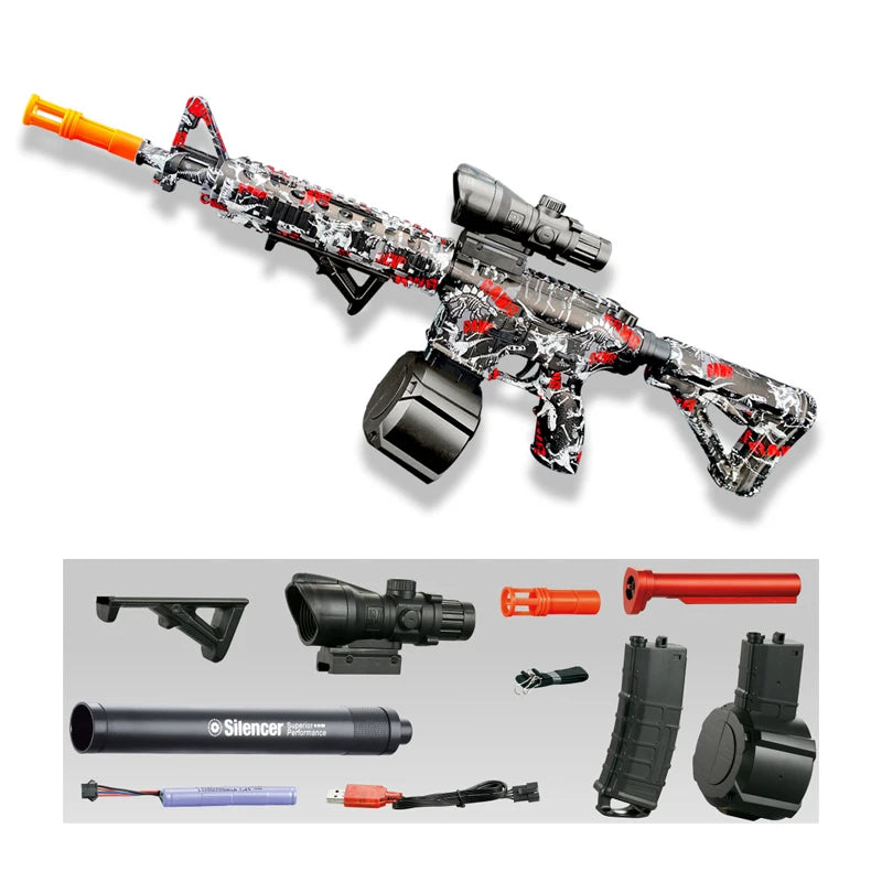 M416 Electric Blaster Toy Gun – Outdoor Gel Bullet Shooting Sport for Parent-Child Interactive Games