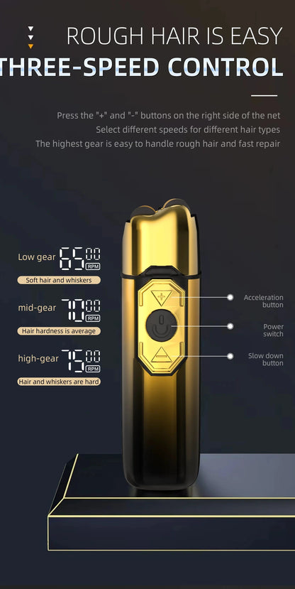 Kemei TX10 New Electric Shaver with LED Display Screen Rechargeable Hair Beard Razor Bald Head Shaving for Men