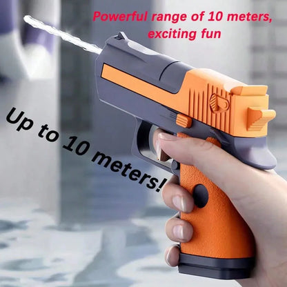 Kids Summer Mini Desert Eagle Water Gun – Mechanical Continuous Firing Small Pistol for Beach & Pool Play