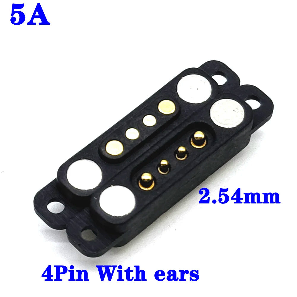 Magnetic Pogo Pin Connector - 5A Waterproof High-Current Spring Probe Male Female DC Charging Connector, 2/3/4/5/6/7/8 Pin