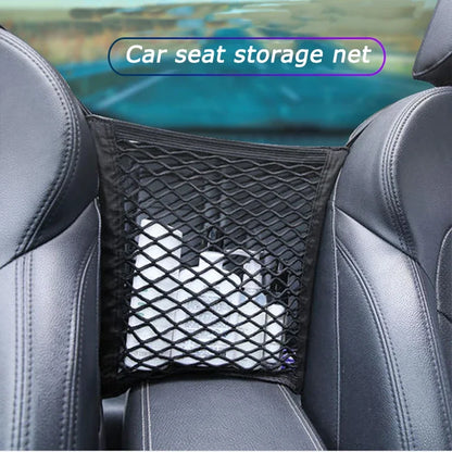Car Interior Trunk Seat Back Elastic Mesh Net – Storage Bag Pocket Holder for Organizing | Car Accessories Pocket Cage Grid