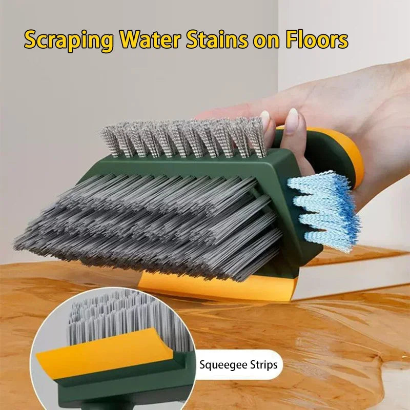 4-in-1 Cleaning Squeegee Brush - Multi-Purpose Gap, Groove, Glass, Kitchen, Bathroom & Tire Cleaning Tool