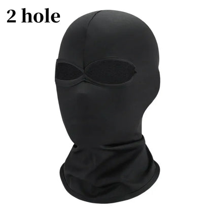 Black Full Face No-Hole Balaclava Hat – Unisex Army Tactical UV Protection Ski Mask for Bike & Motorcycle