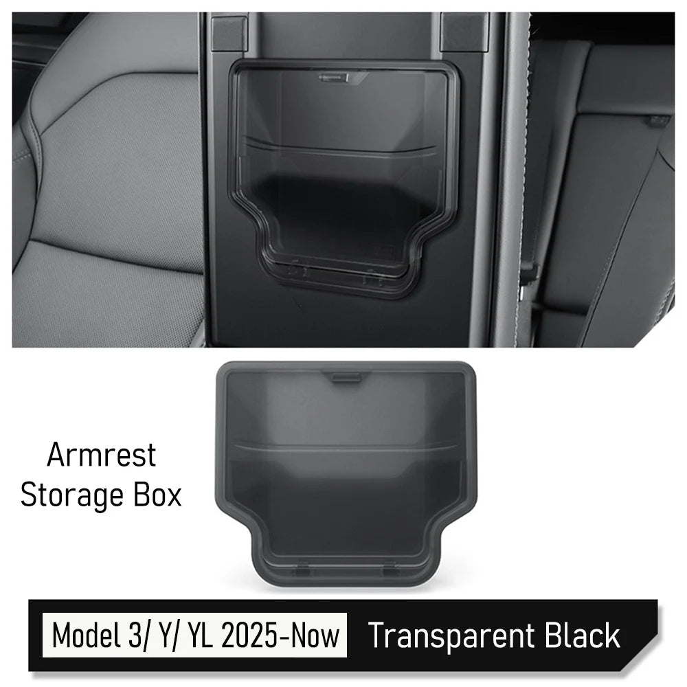 Tesla Center Console Organizer Tray – Storage Box and Cup Holder Insert for Model Y Juniper, Model 3 and Model YL (2025–2026)