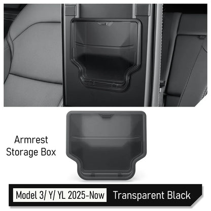 Tesla Center Console Organizer Tray – Storage Box and Cup Holder Insert for Model Y Juniper, Model 3 and Model YL (2025–2026)