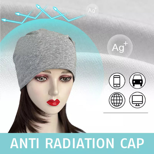 EMF Protection Beanie - Unisex Anti-Radiation Silver Fiber Cap for Electromagnetic Wave Shielding, RF/Microwave Protection Hat