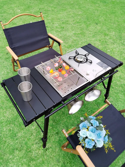 Lohascamping Folding IGT Table – Lightweight Adjustable Backpack Table for BBQ, Burner & Multifunctional Use
