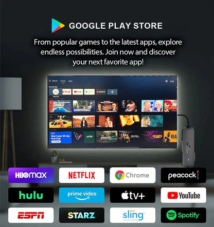 Mortal Q8 Android TV Stick Global Version – Android 14, 8K/4K Streaming, WiFi 6, Voice Remote, Netflix & YouTube Compatible