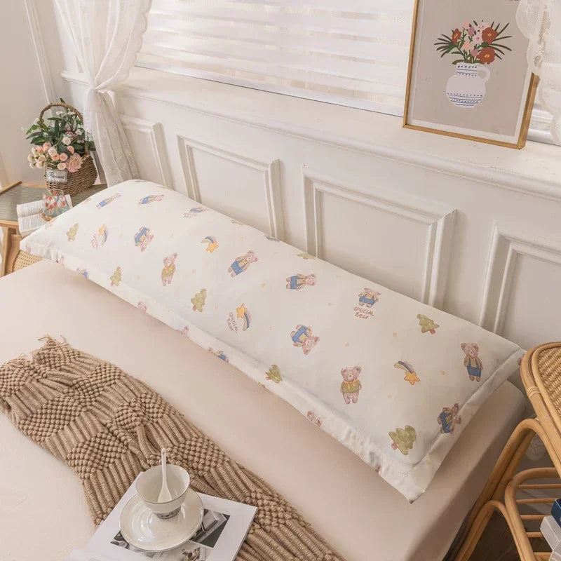 Skin-Friendly Couple Pillowcase – Cozy Polyester Hugging Pillow Cover, Large 120/150/180cm