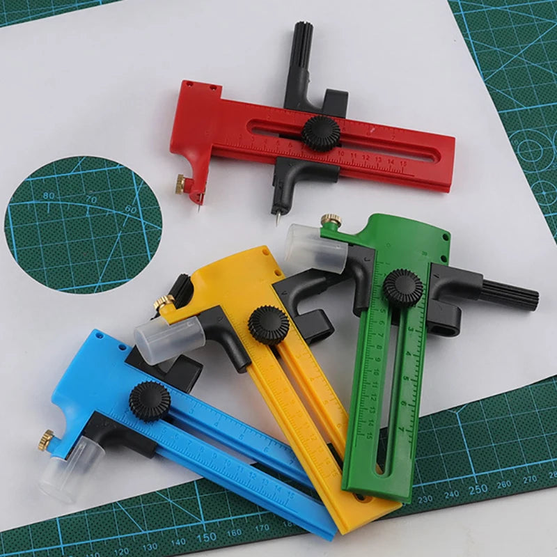 Adjustable Circle Cutter Tool – Circular Cutting Tool for Fabric, Paper & Scrapbooking DIY Crafts (1/2 PCS) Precision Art Cutter