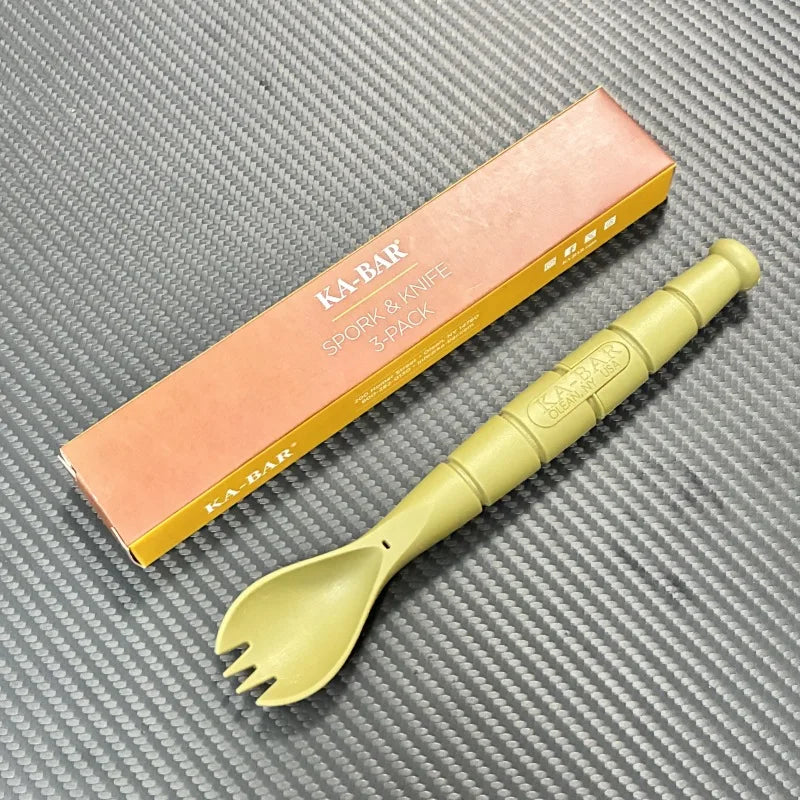 Tactical Mini Cutlery Set - EDC Folding Fork Spoon Knife Combo for Camping, Hiking & Outdoor Adventures