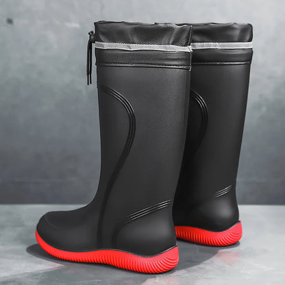 Men’s Waterproof Rain Shoes – Four-Season Non-Slip Soft Sole Outdoor Work & Water Boots