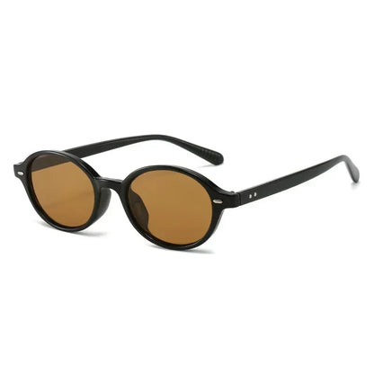 Retro Oval Rivet Sunglasses for Women & Men – UV400 Vintage Fashion Eyewear