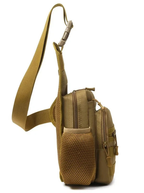 Camping Climbing Bag - Tactical Chest Pouch for Men, Cycling, Hiking, Travel, Outdoor Sports, Molle Crossbody Fanny Pack