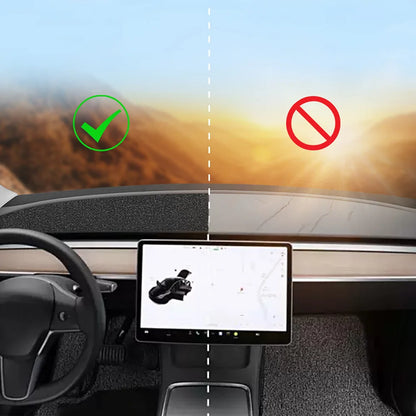Tesla Model 3 2017–2023 & Model Y 2020–2024 Dashboard Cover - Anti-UV Dash Mat and Sunshade Protector Pad