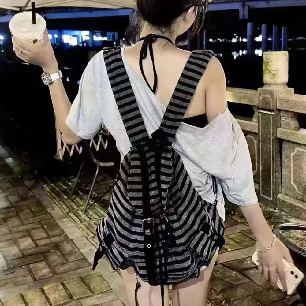 High-Quality Korean Unisex Backpack – Drawstring Design Soft Tote Bookbag with Large Capacity