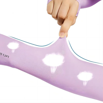 Ice Silk Sun Protection Arm Sleeves – Unisex Anti-UV Elbow Covers for Cycling, Running, Fishing & Driving Outdoors