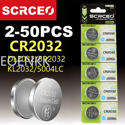 10PCS CR2032 Lithium Batteries – High-Capacity Button Cells for AirTag, Key FOBs, Watches, Calculators & More