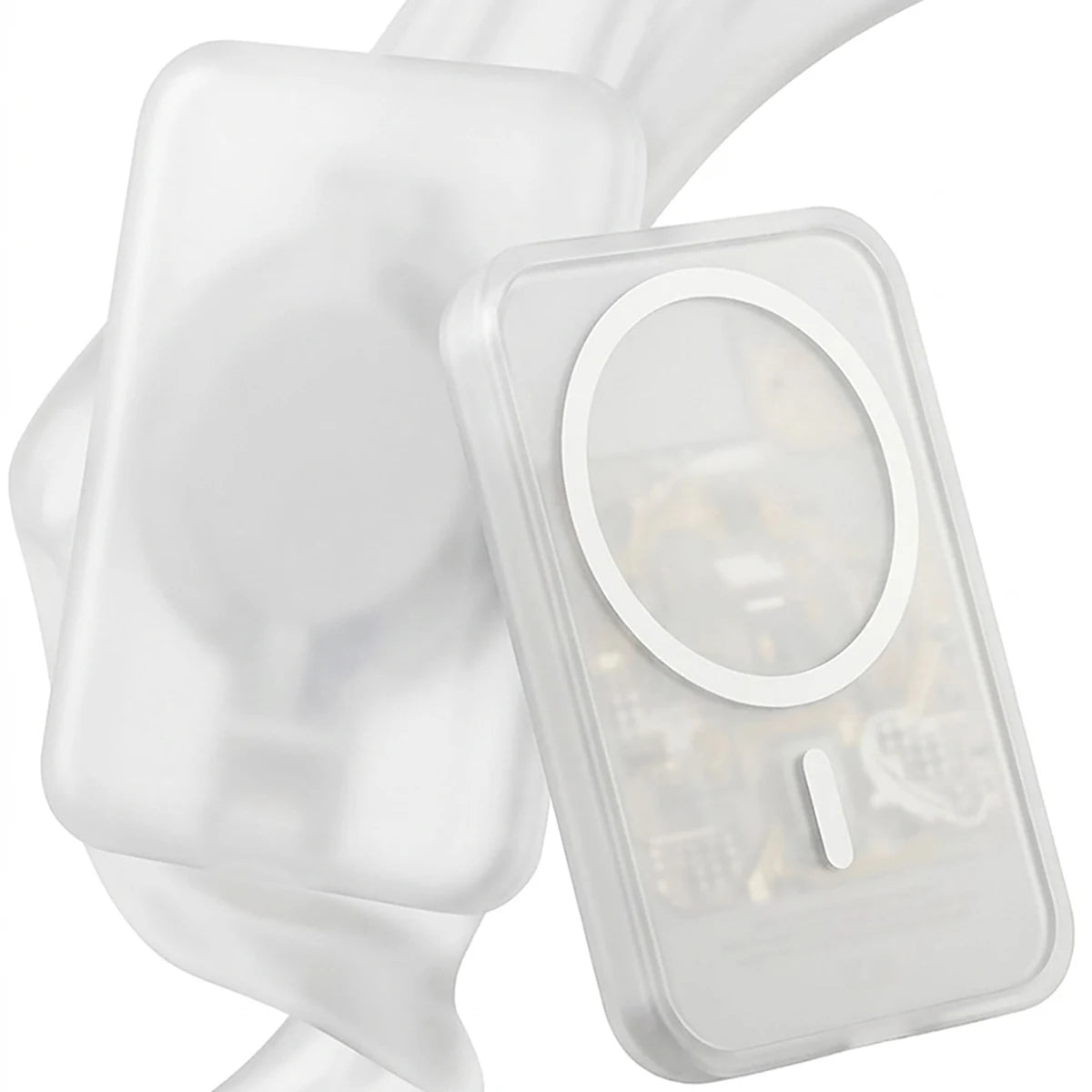 MagSafe Power Bank Protective Case - TPU Anti-Drop Cover with Secure Locking & Textured Finish