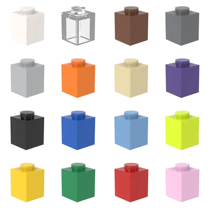 FunBrick 1x1 Classic Building Blocks - 20/50/100PCS DIY Creative Bricks Compatible with 3005 Plastic Blocks