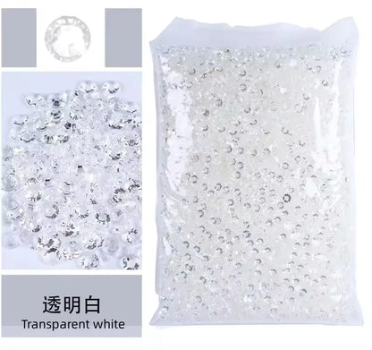 Jelly AB Resin Rhinestones 2-6mm — Non-Hotfix Flat Back Plastic Crystals & Strass Glitters, Large Pack