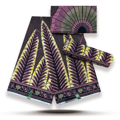 African Wax Print Fabric - 100% Cotton Nigerian Ankara Batik Material for Women’s Dresses