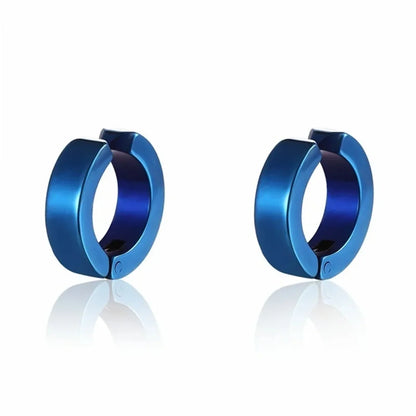 2PCS 316L Stainless Steel Cuff Earrings – Non-Piercing Clip-On Hoop Earrings