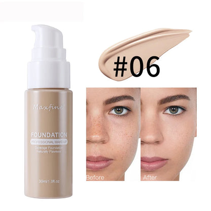 Waterproof Liquid Foundation – Sweat-Resistant Makeup with Effective Concealer Coverage