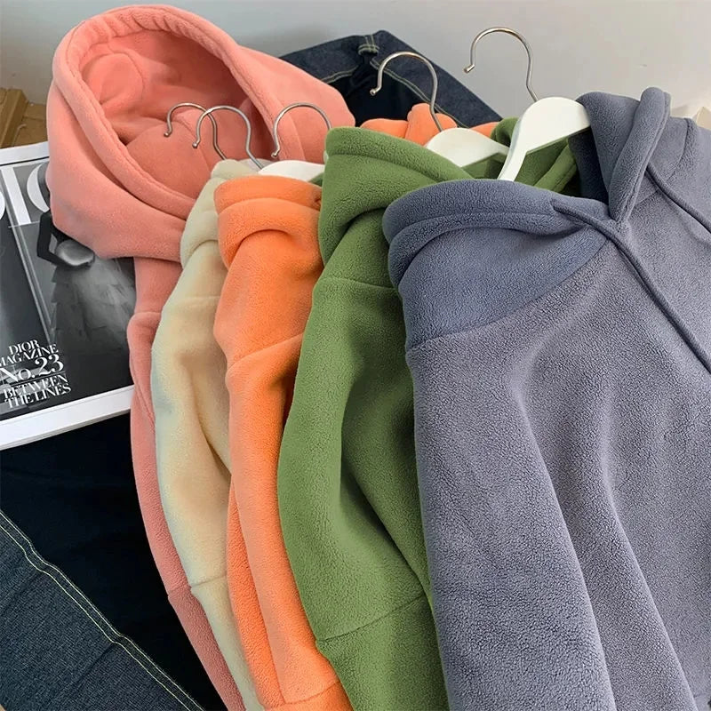 Women's Fleece Hoodie - Loose Long-Sleeve Pullover Sweatshirt for Autumn & Winter