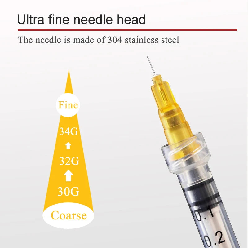 34G Ultra-Fine Disposable Small Needle for Cosmetic Use - Non-Painless Hand Needle 1.5/2.5/4mm