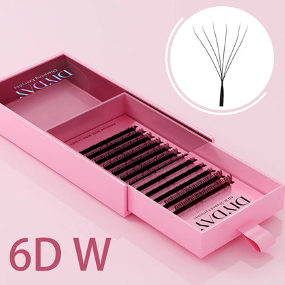 DIYDAY W Shape Eyelash Extensions 3D–8D – Premade W-Shaped Individual Faux Mink Lashes