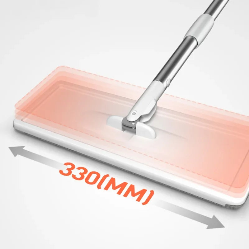 Hands-Free Flat Mop with Bucket – Dry & Wet Floor Cleaner for Easy Household Mopping