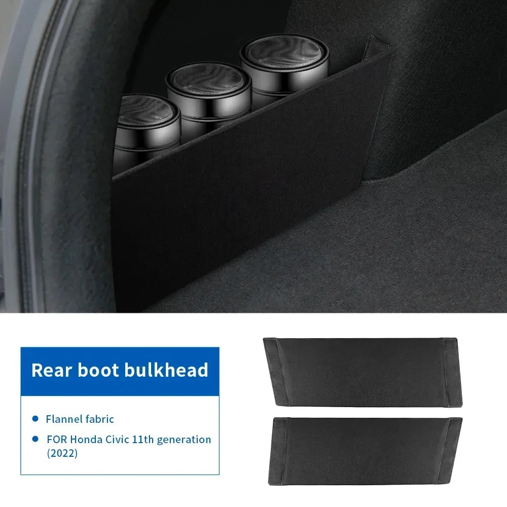 Honda Civic 10th 11th Gen Trunk Side Storage Organizer - Interior Shelf Partition Accessory (2015-2022)