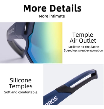 ROCKBROS MTB/Road Bike Glasses – UV400 Polarized Photochromic Cycling Eyewear