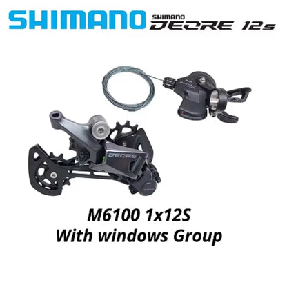 SHIMANO DEORE M6100 12-Speed Groupset — SL M6100 Shifter & RD M6100 SGS Rear Derailleur