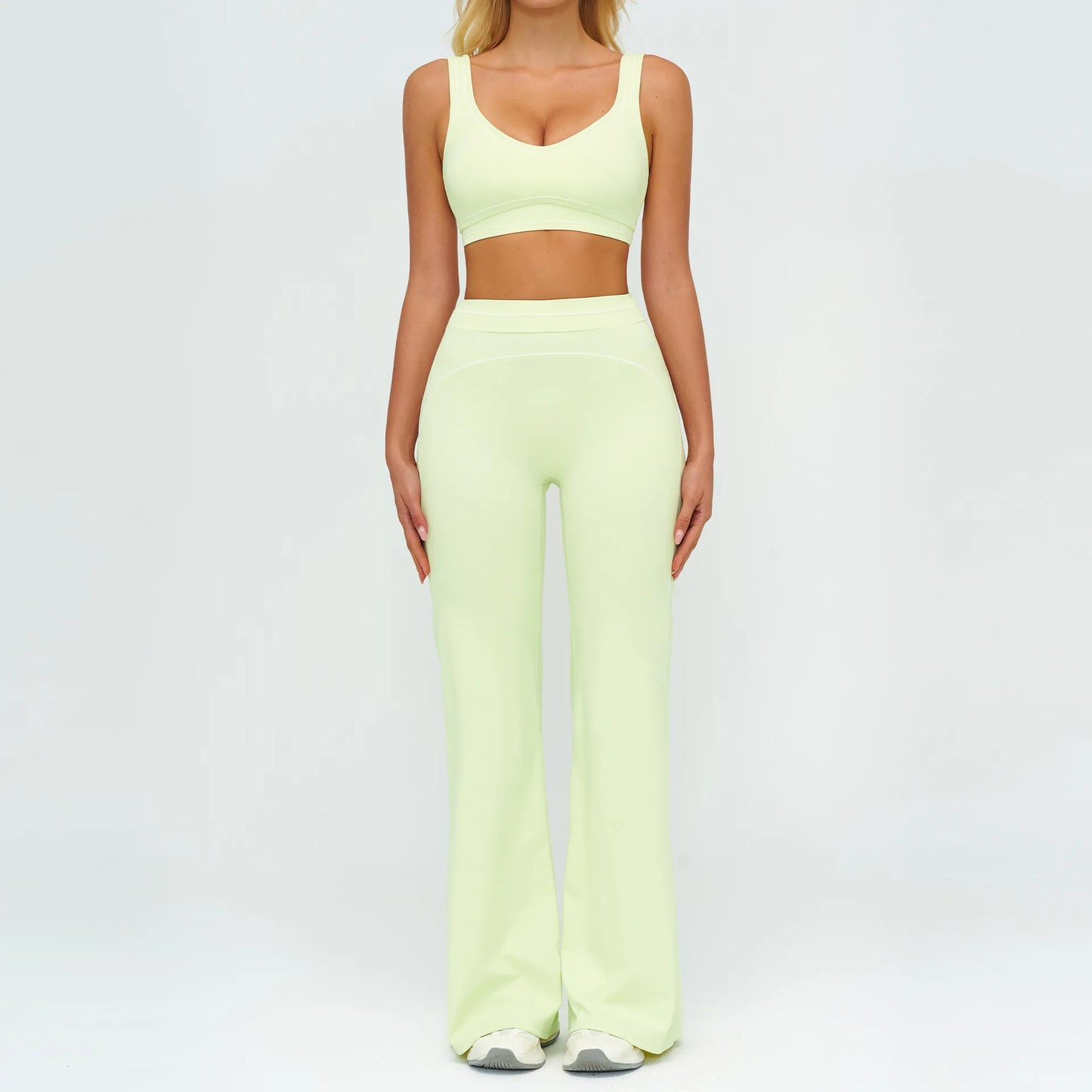 Women’s 2-Piece Fitness Yoga Set, Gym Running Tracksuit, Push-Up Sportswear Leggings, Athletic Workout Outfit