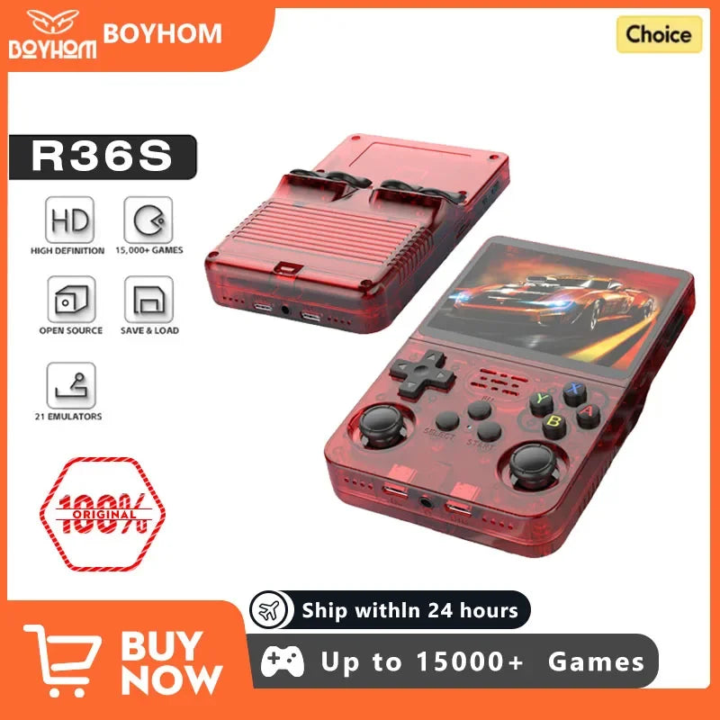 Max 256GB Retro Handheld Game Console – Linux System, 3.5 Inch IPS Screen, Portable Video Player with 64GB/128GB Games
