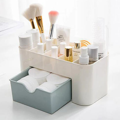 Multifunctional Nail & Cosmetic Storage Box - Cotton Swab, Accessories & Jewelry Organizer for Desktop