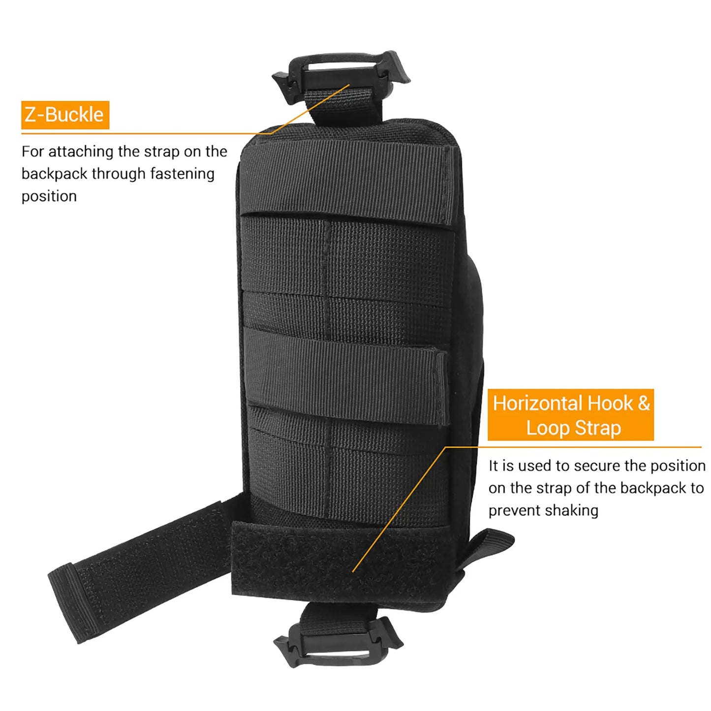 Tactical Molle Backpack Shoulder Strap Accessory Pouch | Multifunctional Military EDC Tool Pockets | Small Compact Pouches